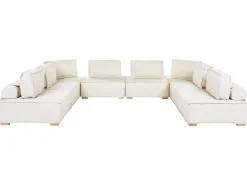 TIBRO 8 personers U-formet modulsofa Cremehvid