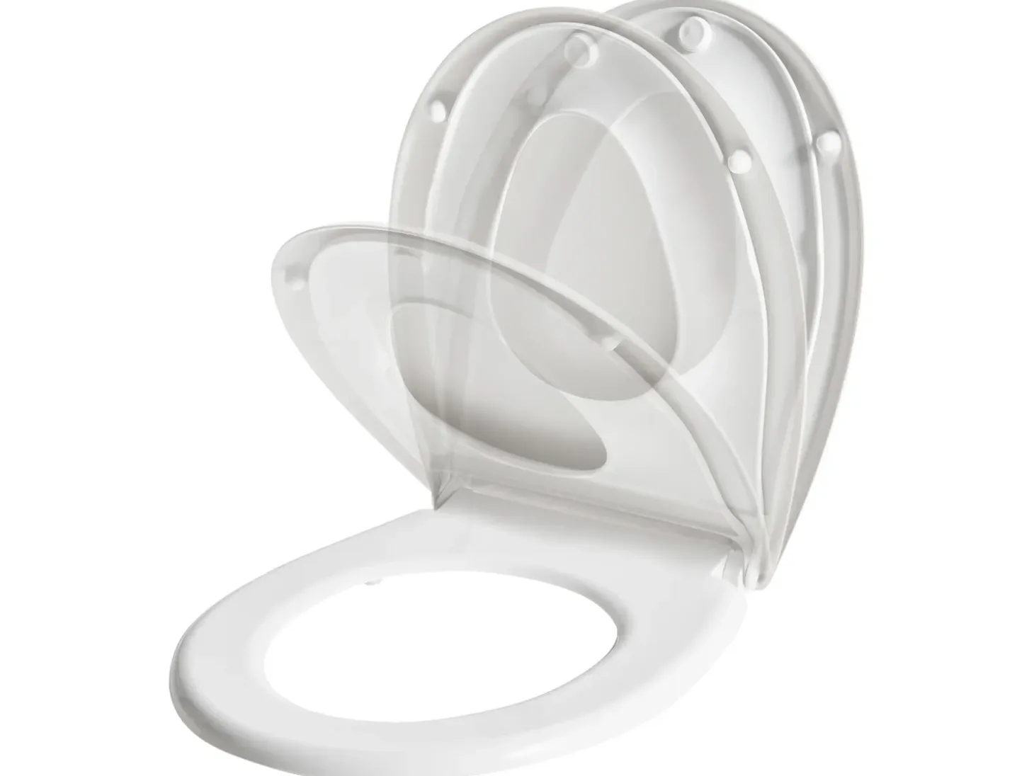 Toiletbræt FAGNANO Soft close 2 i 1 Duroplast Hvid