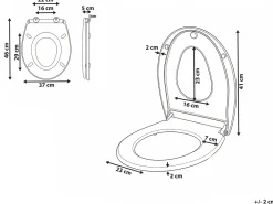 Toiletbræt FAGNANO Soft close 2 i 1 Duroplast Hvid
