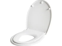 Toiletbræt FAGNANO Soft close 2 i 1 Duroplast Hvid