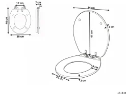 Toiletbræt MAZARUNI Soft close MDF Hvid