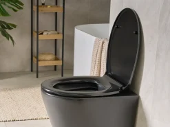 Toiletbræt PAPURI Soft close Duroplast Sort