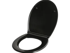Toiletbræt PAPURI Soft close Duroplast Sort