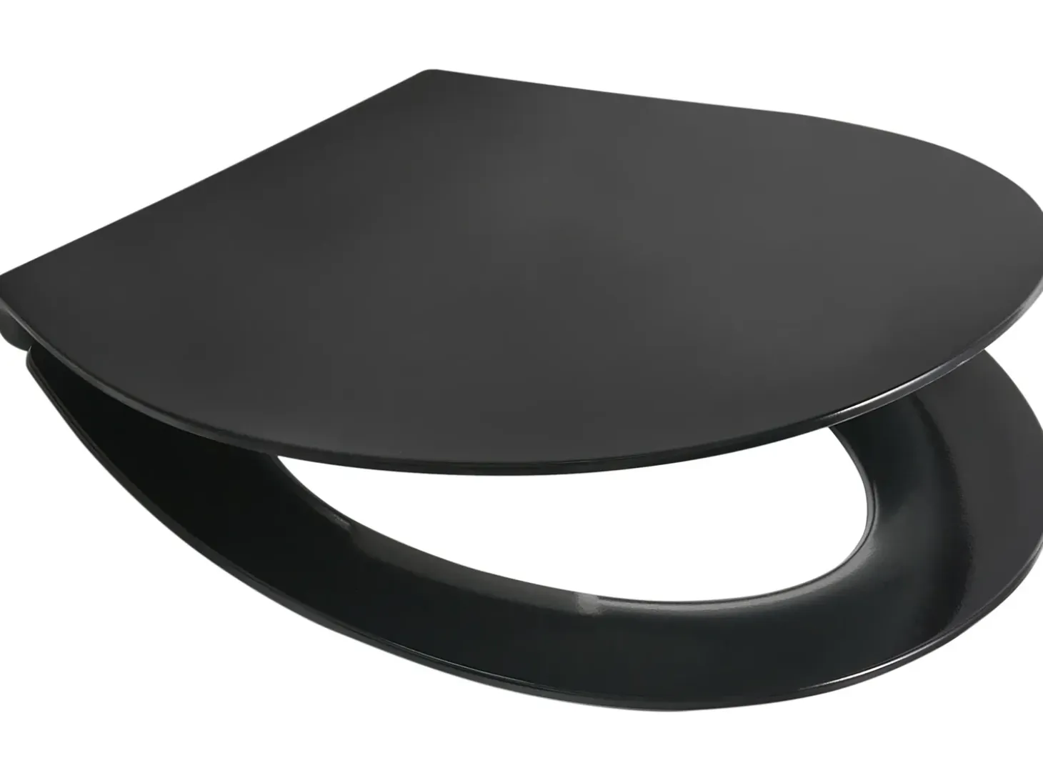 Toiletbræt PUTUMAYO Slank Soft close Duroplast Sort