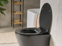 Toiletbræt PUTUMAYO Slank Soft close Duroplast Sort