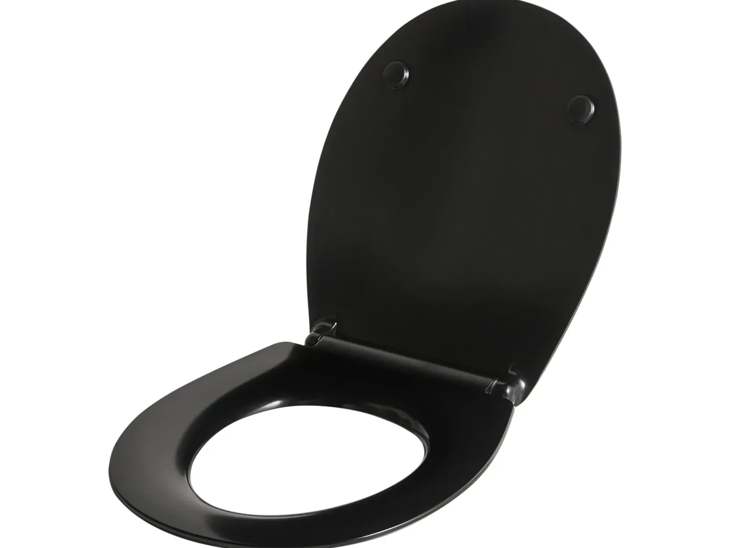 Toiletbræt PUTUMAYO Slank Soft close Duroplast Sort