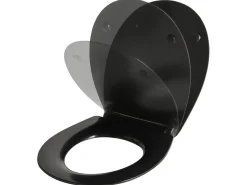 Toiletbræt PUTUMAYO Slank Soft close Duroplast Sort