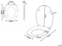 Toiletbræt PUTUMAYO Slank Soft close Duroplast Sort
