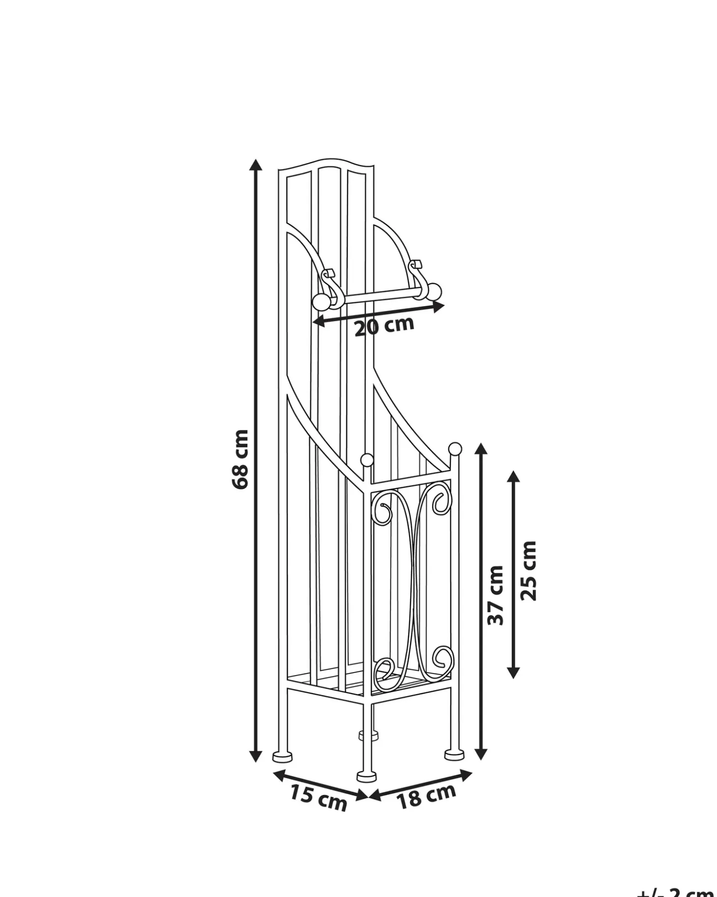 Toiletpapirholder BRISA Metal Hvid
