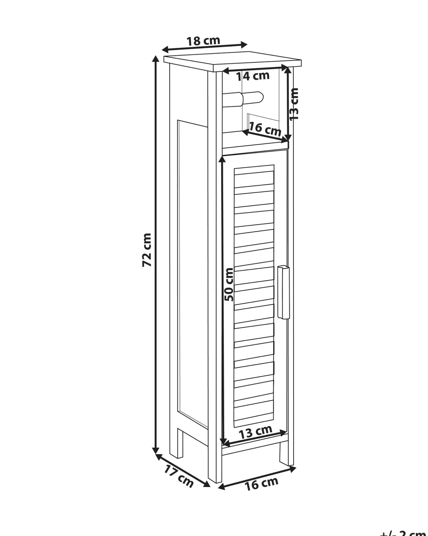 Toiletpapirskab OLATHE Bambus Hvid