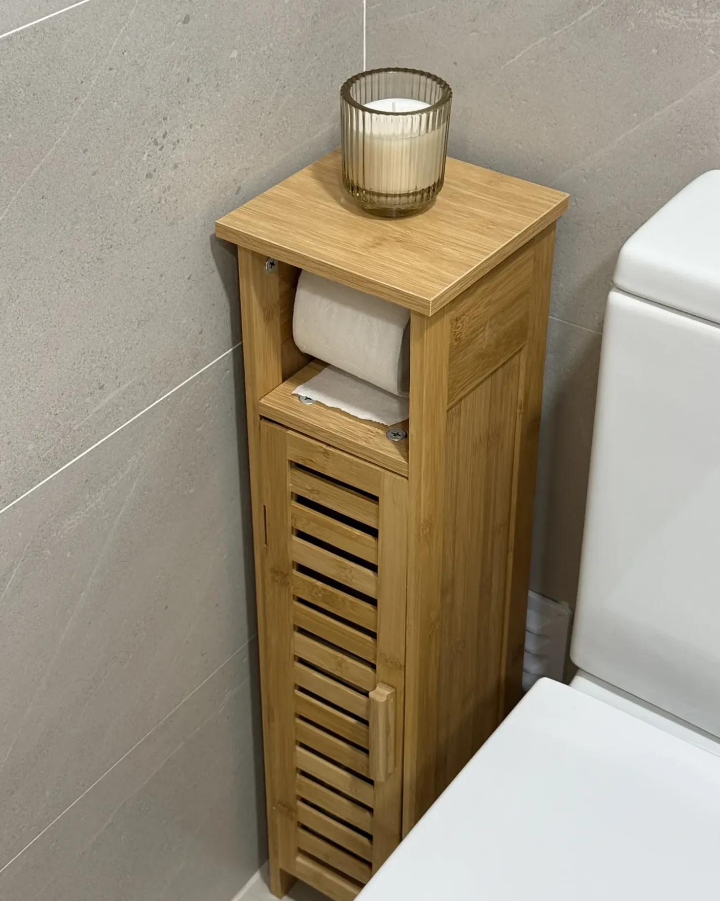 Toiletpapirskab OLATHE Bambus Lysebrun