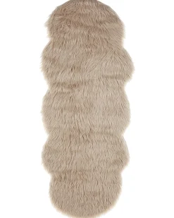 Tæppe af kunstpels MAMUNGARI Sand Beige 60 x 180 cm