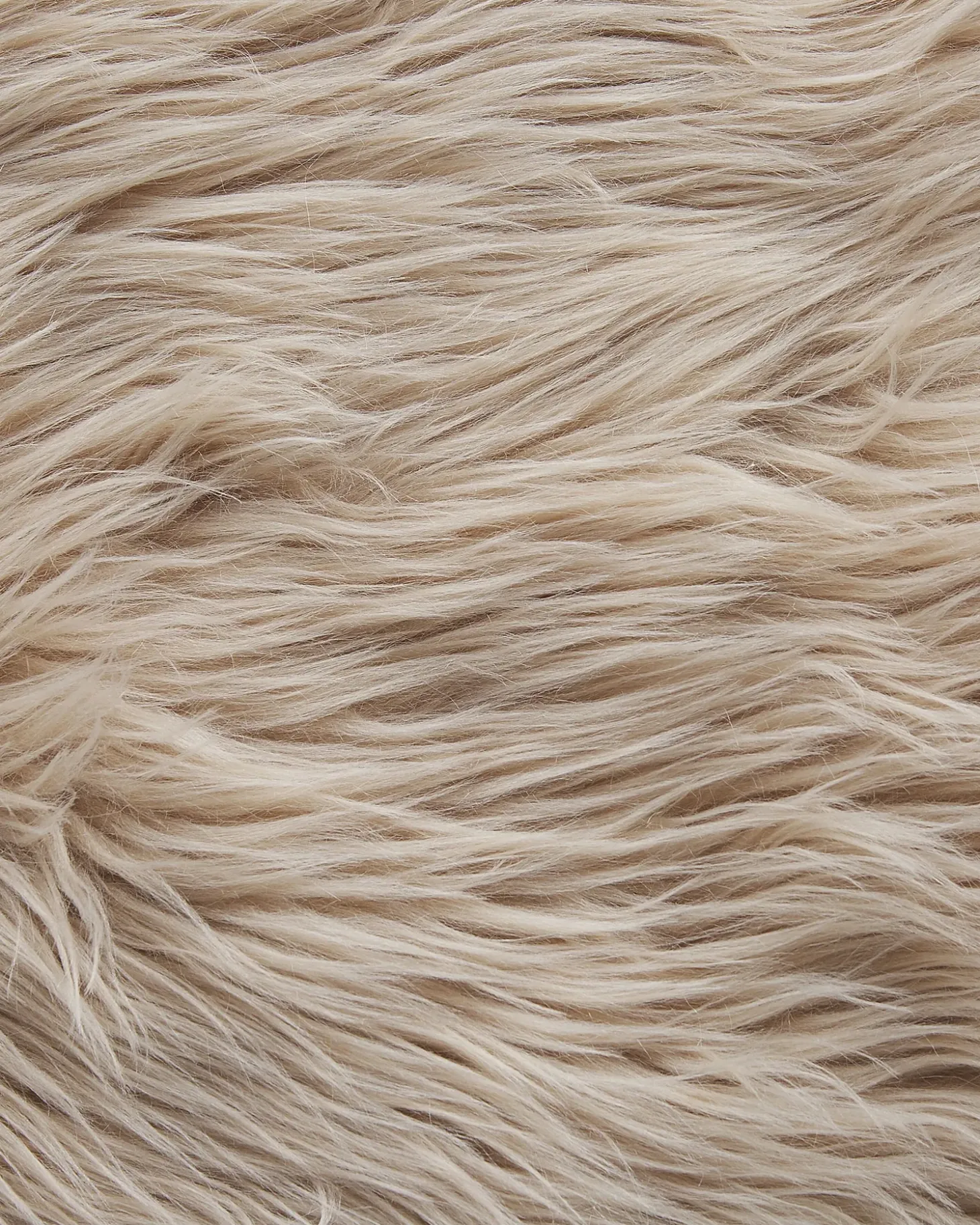 Tæppe af kunstpels MAMUNGARI Sand Beige 60 x 180 cm