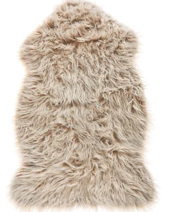 Tæppe af kunstpels MUNGO Beige 63 x 95 cm