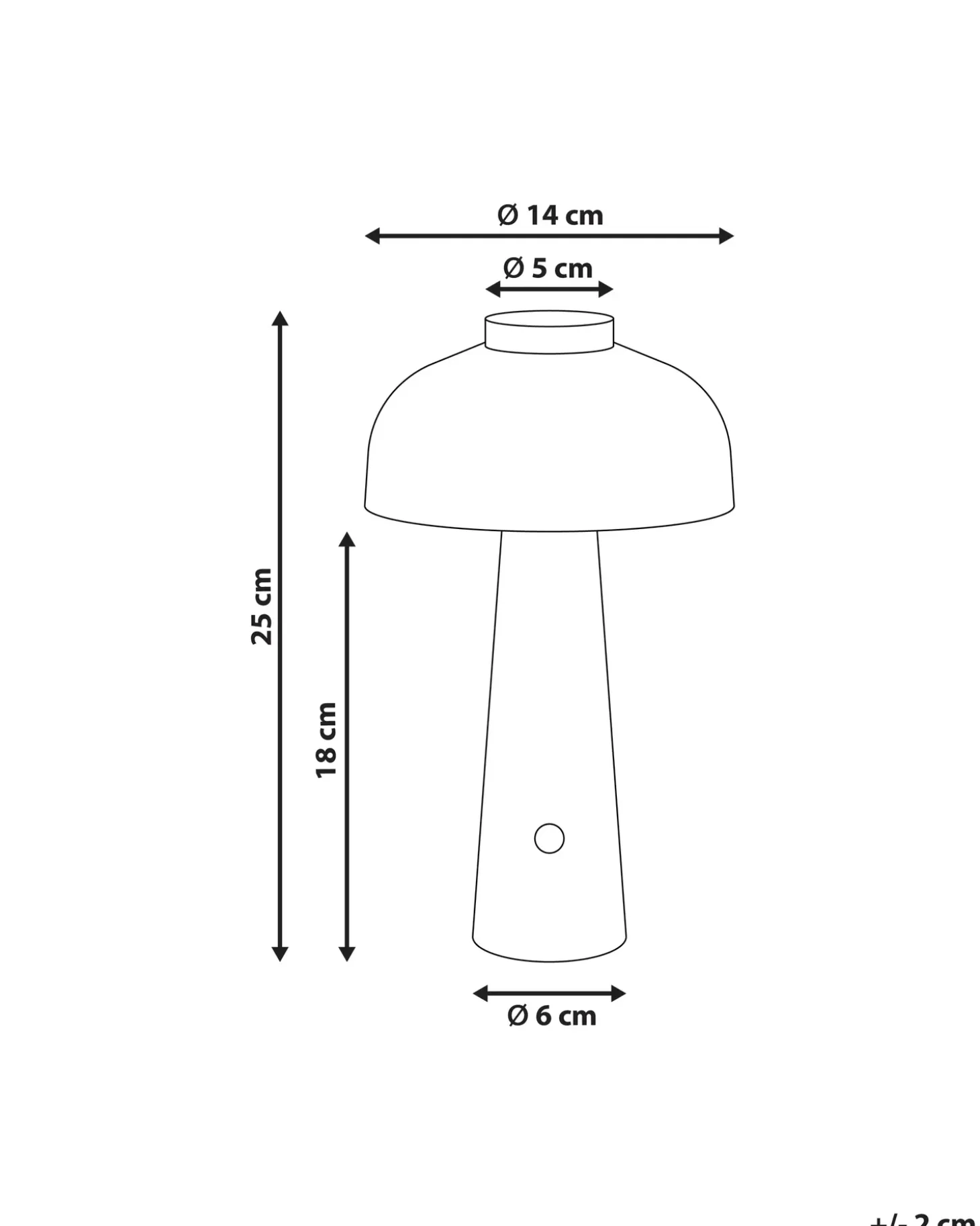 Trådløs LED-bordlampe AGUSAN Med dæmpning Metal Grå