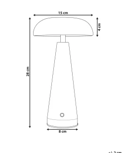 Trådløs LED-bordlampe BOCONO Med dæmpning Metal Hvid