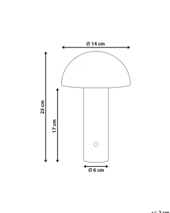 Trådløs LED-bordlampe BOJO Med dæmpning Metal Mørkegrøn
