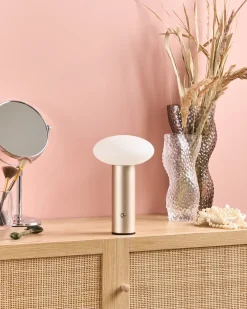 Trådløs LED-bordlampe BUAYAN Med dæmpning Metal Guld