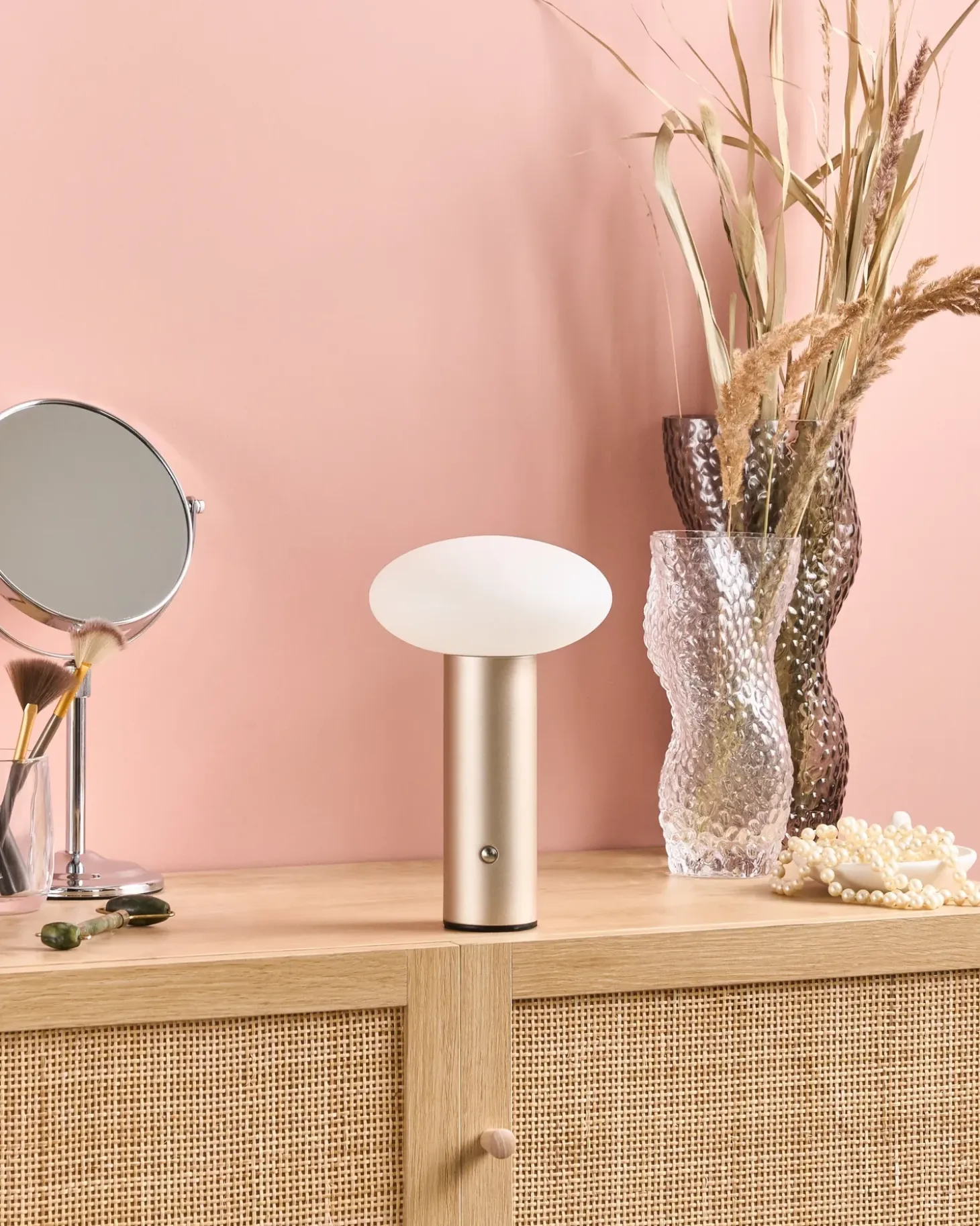 Trådløs LED-bordlampe BUAYAN Med dæmpning Metal Guld