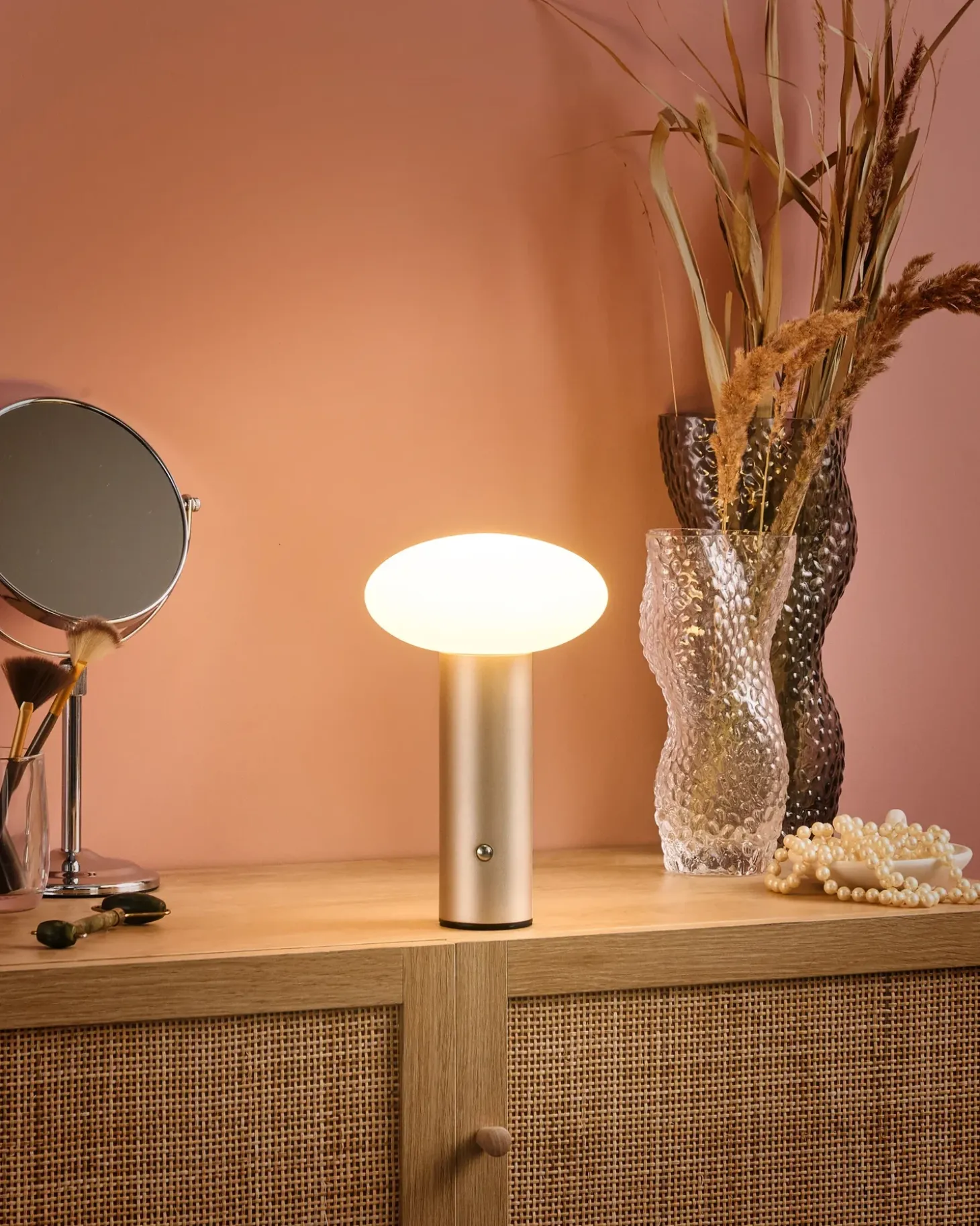 Trådløs LED-bordlampe BUAYAN Med dæmpning Metal Guld