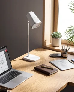 Trådløs LED-bordlampe MUSCA Med dæmpning Hvid