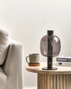 Trådløs LED-bordlampe PULANGI Med dæmpning Metal Sort