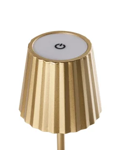 Trådløs LED-bordlampe ABARO Med dæmpning Metal Guld