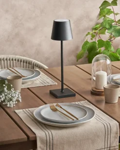 Trådløs LED-bordlampe BACEIRO Med dæmpning Metal Sort