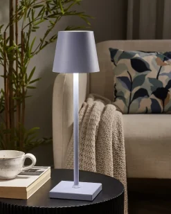 Trådløs LED-bordlampe BACEIRO Metal Lysviolet