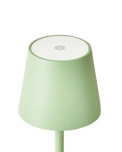 Trådløs LED-bordlampe BACEIRO Metal Lysegrøn