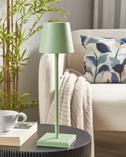 Trådløs LED-bordlampe BACEIRO Metal Lysegrøn