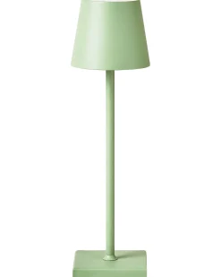 Trådløs LED-bordlampe BACEIRO Metal Lysegrøn