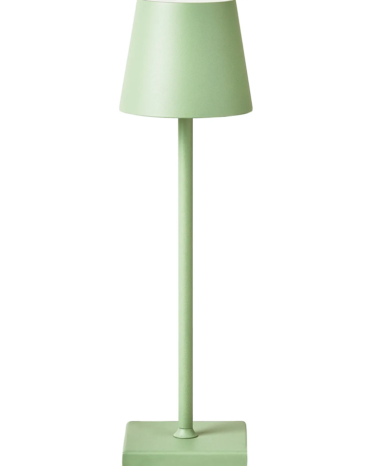 Trådløs LED-bordlampe BACEIRO Metal Lysegrøn