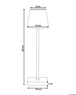 Trådløs LED-bordlampe BACEIRO Metal Orange