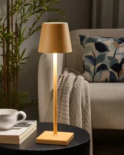 Trådløs LED-bordlampe BACEIRO Metal Orange