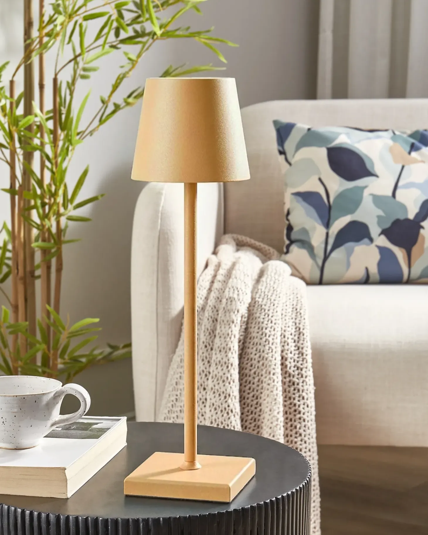 Trådløs LED-bordlampe BACEIRO Metal Orange