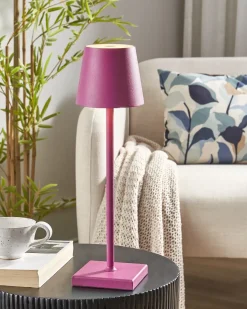 Trådløs LED-bordlampe BACEIRO Metal Lyserød