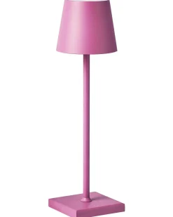 Trådløs LED-bordlampe BACEIRO Metal Lyserød