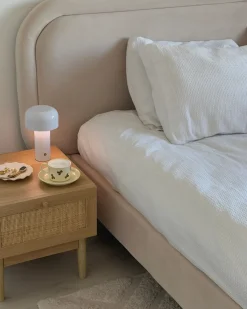 Trådløs LED-bordlampe BESOS Med dæmpning Metal Hvid