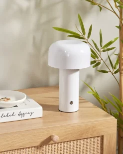 Trådløs LED-bordlampe BESOS Med dæmpning Metal Hvid