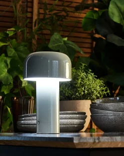 Trådløs LED-bordlampe BESOS Med dæmpning Metal Grå