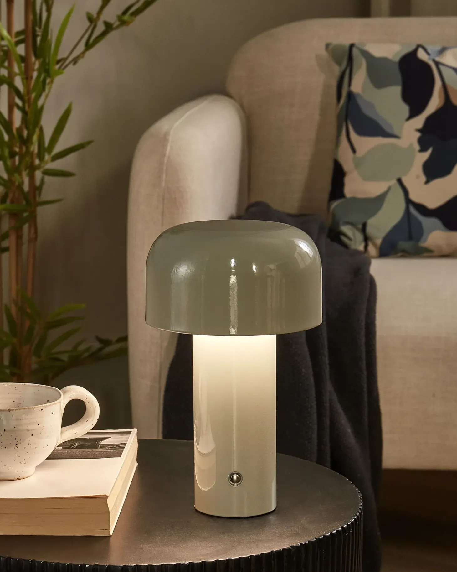 Trådløs LED-bordlampe BESOS Med dæmpning Metal Grå