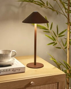 Trådløs LED-bordlampe FRANCOLI Med dæmpning Metal Brun