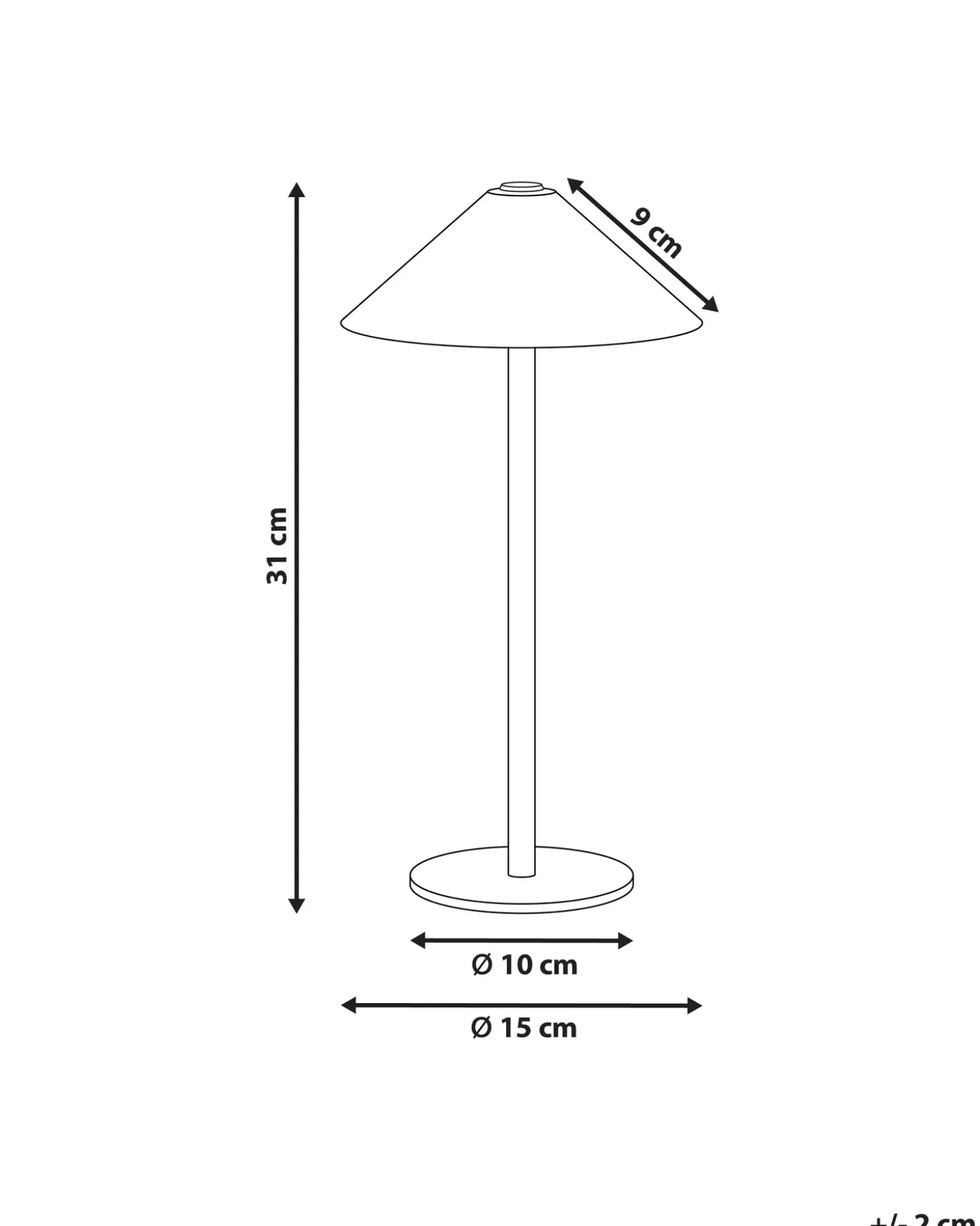 Trådløs LED-bordlampe FRANCOLI Med dæmpning Metal Hvid