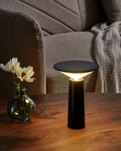 Trådløs LED-bordlampe LEVIRA Med dæmpning Metal Sort