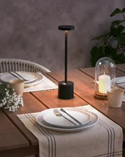 Trådløs LED-bordlampe LIZANDRO Med dæmpning Metal Sort