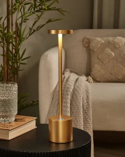 Trådløs LED-bordlampe LIZANDRO Med dæmpning Metal Guld
