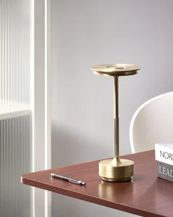Trådløs LED-bordlampe MAGO Med dæmpning Metal Guld