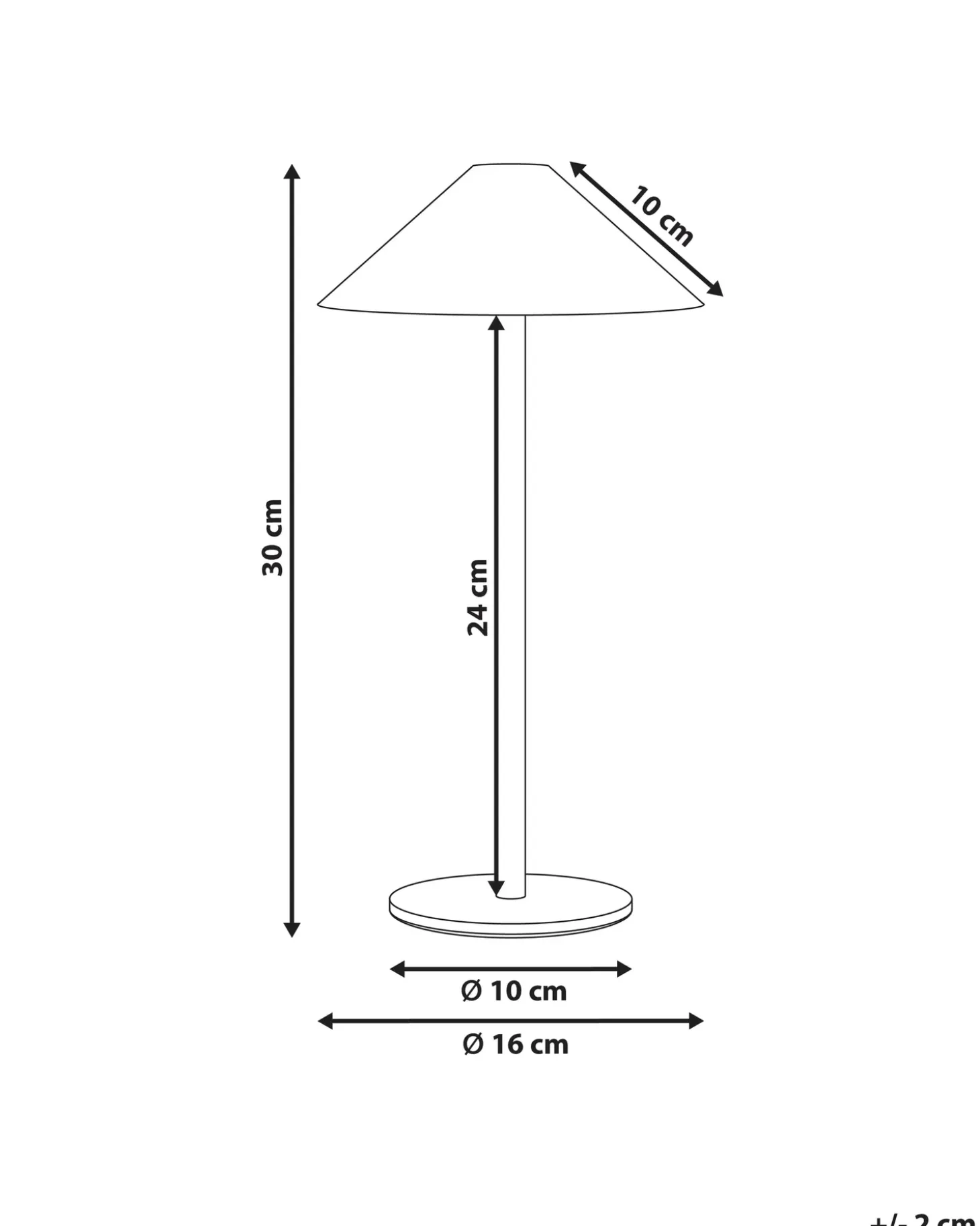 Trådløs LED-bordlampe MODJO Med dæmpning Metal Rød