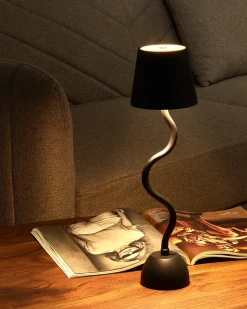 Trådløs LED-bordlampe VOUGA Med dæmpning Metal Sort